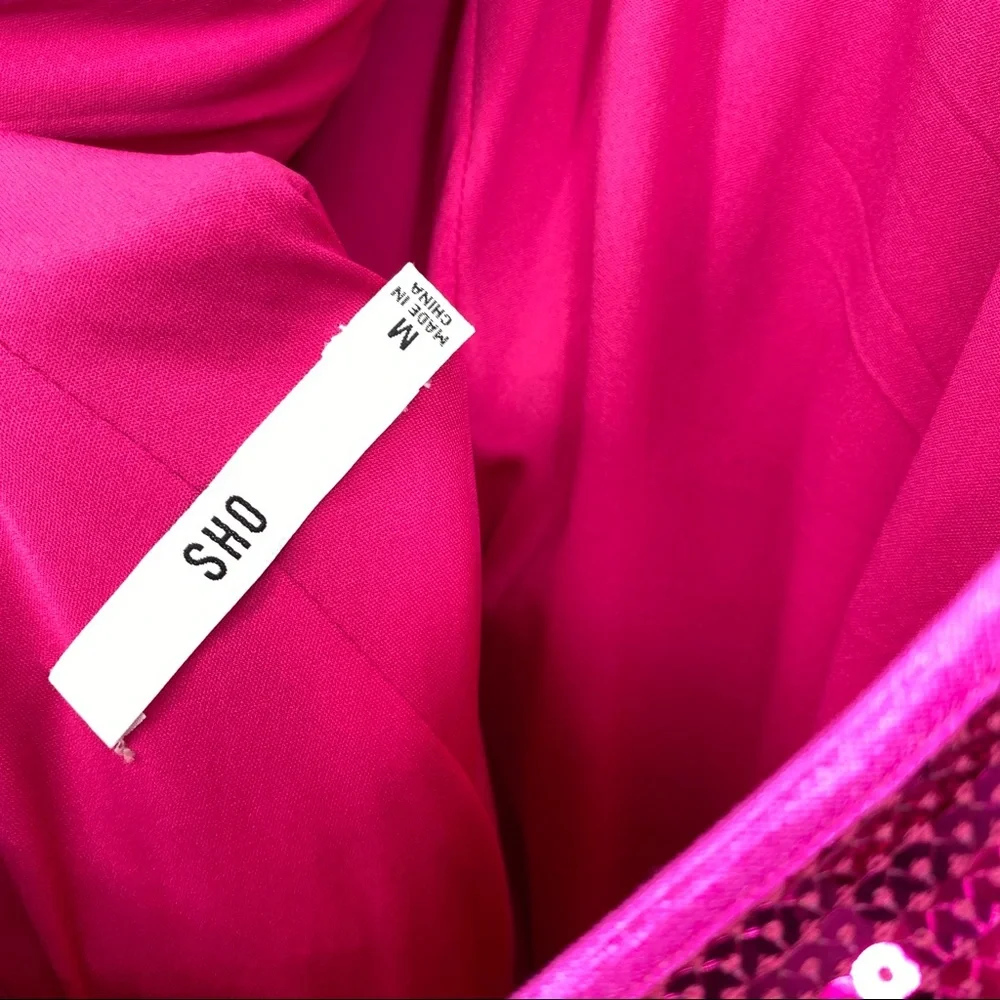 Tadashi Shoji SHO Taylor Sequin Open Back Mini Dress Pink - Picture 5 of 9